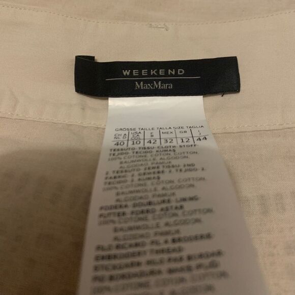 Max Mara Weekend 100% Cotton Pants Trousers with 2 pockets. Very beautiful. - Picture 4 of 10